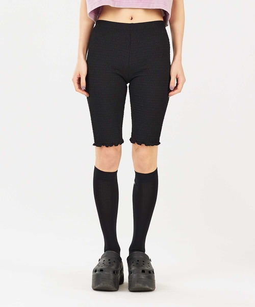 X-girl(エックスガール)の「SHIRRED CREPE LEGGINGS(レギンス/スパッツ・レディース・ブラック/ベージュ/ブルー・M/S)」の21枚目の写真