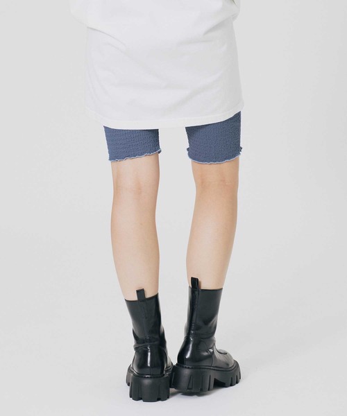 X-girl(エックスガール)の「SHIRRED CREPE LEGGINGS(レギンス/スパッツ・レディース・ブラック/ベージュ/ブルー・M/S)」の21枚目の写真