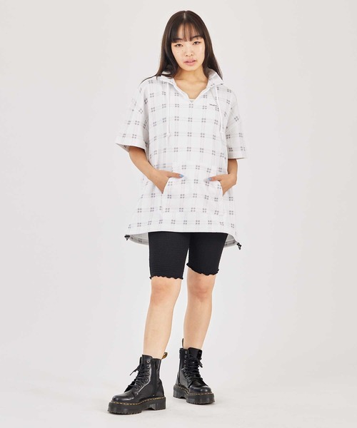X-girl(エックスガール)の「SHIRRED CREPE LEGGINGS(レギンス/スパッツ・レディース・ブラック/ベージュ/ブルー・M/S)」の20枚目の写真