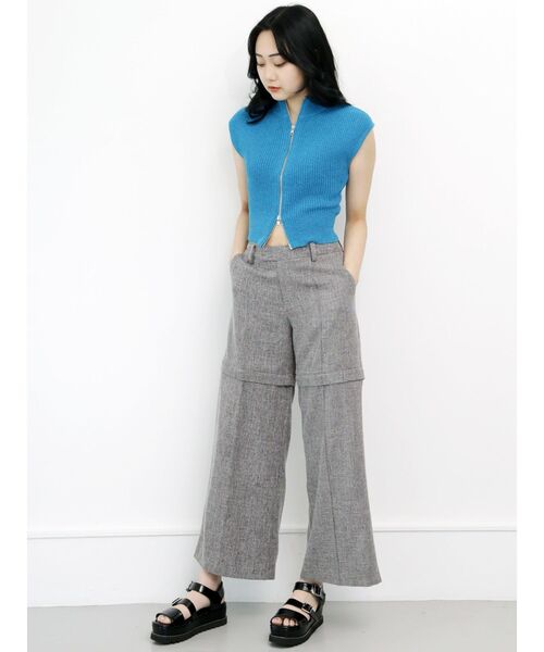 MURUA(ムルーア)の「フロントZIPニットタンク(ニット/セーター・レディース・ホワイト/ブラック/オレンジ/ブルー/その他1・FREE)」の20枚目の写真