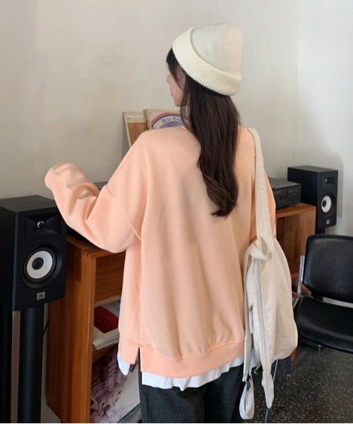 urge:(アージコロン )の「【URGE:】オーバーサイズ レイヤード ロングスリーブ トップス(Tシャツ/カットソー・レディース・オレンジ/ブルー/グレー/パープル・MEDIUM/LARGE/X-LARGE)」の9枚目の写真