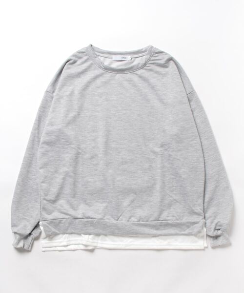 urge:(アージコロン )の「【URGE:】オーバーサイズ レイヤード ロングスリーブ トップス(Tシャツ/カットソー・レディース・オレンジ/ブルー/グレー/パープル・MEDIUM/LARGE/X-LARGE)」の13枚目の写真