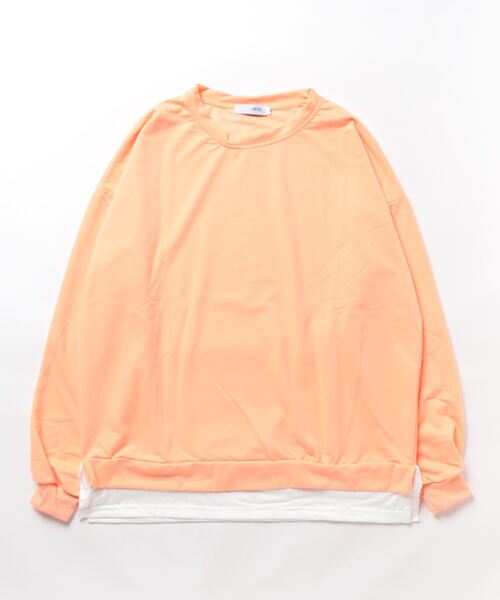 urge:(アージコロン )の「【URGE:】オーバーサイズ レイヤード ロングスリーブ トップス(Tシャツ/カットソー・レディース・オレンジ/ブルー/グレー/パープル・MEDIUM/LARGE/X-LARGE)」の16枚目の写真