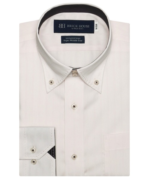 TOKYO SHIRTS(トウキョウシャツ)の「形態安定ノーアイロン ドゥエボットーニ・ボタンダウン 長袖ビジネスワイシャツ(ビジネスシャツ・メンズ・ライトピンク・首回り42cm-裄丈86cm/首回り39cm-裄丈84cm/首回り43cm-裄丈86cm/首回り42cm-裄丈82cm/首回り37cm-裄丈80cm/首回り41cm-裄丈86cm/首回り37cm-裄丈84cm/首回り43cm-裄丈82cm/首回り41cm-裄丈82cm/首回り39cm-裄丈80cm)」の1枚目の写真