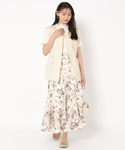 mysty woman（ミスティウーマン）の「ミリタリーベスト 199557（ミリタリージャケット・レディース・カーキ/オフホワイト・FREE）」の13枚目の写真