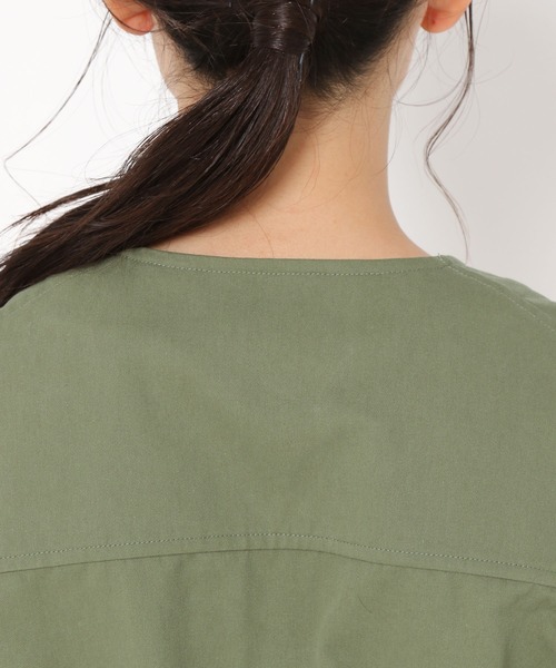 mysty woman（ミスティウーマン）の「ミリタリーベスト 199557（ミリタリージャケット・レディース・カーキ/オフホワイト・FREE）」の3枚目の写真