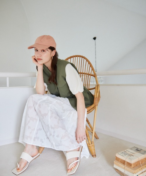 mysty woman（ミスティウーマン）の「ミリタリーベスト 199557（ミリタリージャケット・レディース・カーキ/オフホワイト・FREE）」の18枚目の写真