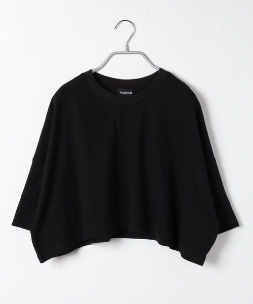 PBLIM（ページボーイリム）の「PAGEBOYLIM/ワイドショートT（Tシャツ/カットソー・レディース・オフホワイト/ブルー/ブラック/ピンク・FREE）」の7枚目の写真