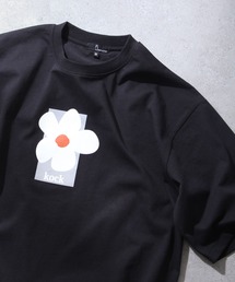 【ZIP FIVE】【FLOUR ARTS】 花刺繍 & フラワープリント ビッグシルエット 半袖Tシャツ 【ユニセックス】