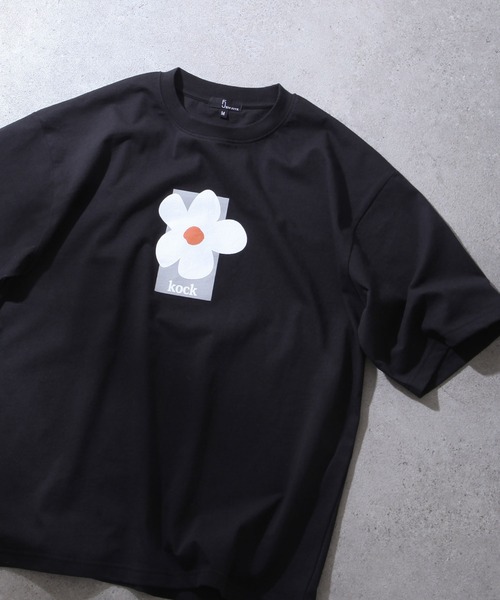 ZIP FIVE（ジップファイブ）の「【ZIP FIVE】【FLOUR ARTS】 花刺繍 ＆ フラワープリント ビッグシルエット 半袖Tシャツ 【ユニセックス】（Tシャツ/カットソー・レディース・ホワイト/ブラック/クリーム/ホワイト×グリーン/ホワイト×ブルー/オートミール/ブラック系/グレー系/ベージュ系/アイボリー系/ネイビー系/杢グレー/ネイビー・SMALL/MEDIUM/LARGE）」の17枚目の写真