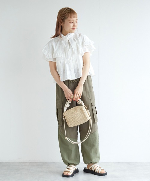 w closet（ダブルクローゼット）の「【2WAY】サマーショルダーバッグ（ハンドバッグ・レディース・サックスブルー/ホワイト/ブラック・FREE）」の22枚目の写真