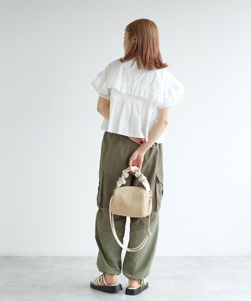 w closet（ダブルクローゼット）の「【2WAY】サマーショルダーバッグ（ハンドバッグ・レディース・サックスブルー/ホワイト/ブラック・FREE）」の20枚目の写真