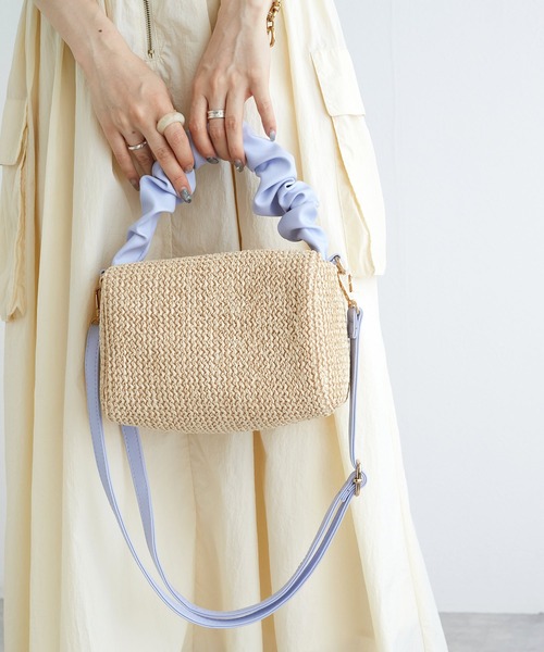 w closet（ダブルクローゼット）の「【2WAY】サマーショルダーバッグ（ハンドバッグ・レディース・サックスブルー/ホワイト/ブラック・FREE）」の18枚目の写真