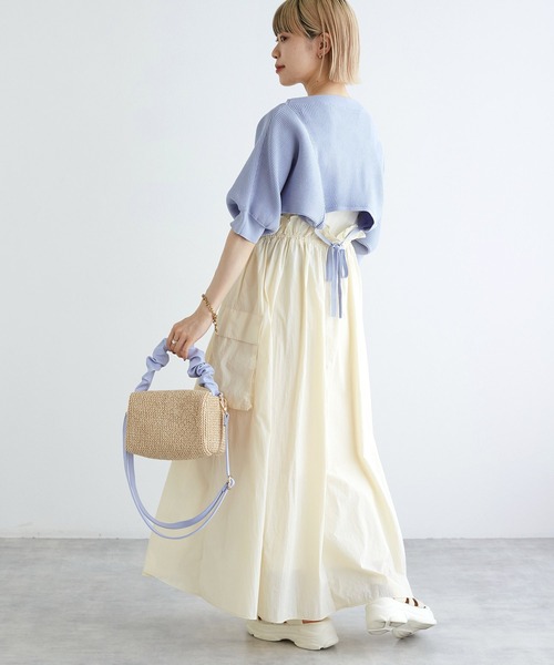 w closet（ダブルクローゼット）の「【2WAY】サマーショルダーバッグ（ハンドバッグ・レディース・サックスブルー/ホワイト/ブラック・FREE）」の17枚目の写真