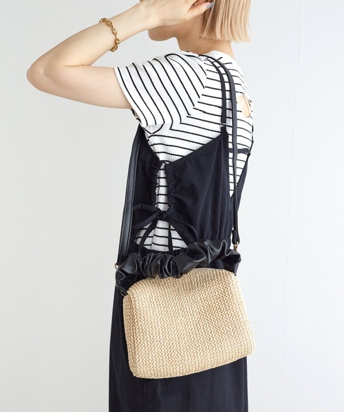 w closet（ダブルクローゼット）の「【2WAY】サマーショルダーバッグ（ハンドバッグ・レディース・サックスブルー/ホワイト/ブラック・FREE）」の15枚目の写真