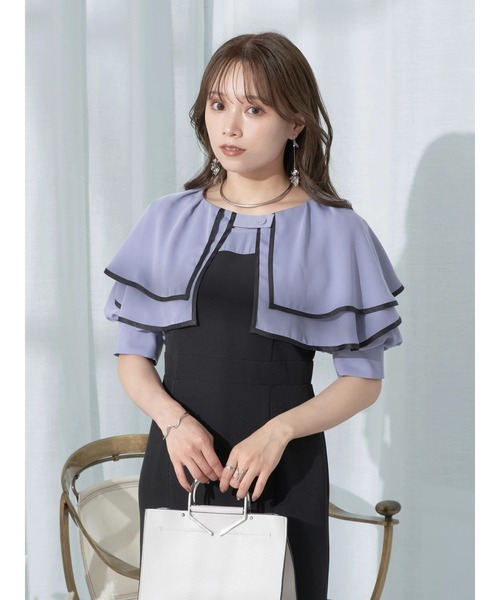 earth music&ecology（アースミュージックアンドエコロジー）の「パイピング衿付きドッキングワンピース（ワンピース・レディース・ブルー/ブラック/ベージュ・S/M）」の8枚目の写真