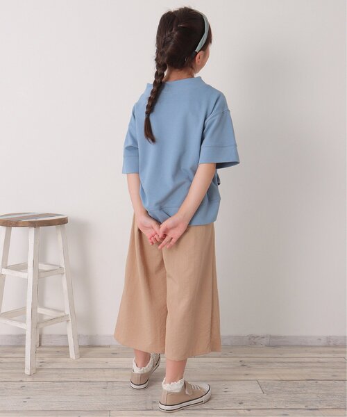 ikka（イッカ）の「【親子コーデ】鹿の子ワイドネックプルオーバー（120~160cm）（Tシャツ/カットソー・キッズ・ブルー/ライトグレー・120/130/140/150/160）」の11枚目の写真
