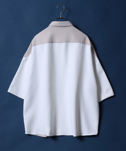 ANPAS(アンパス)の「ANPAS Twill Fabric Oversized Drop Shoulder Color Switching Shirt/ANPAS ツイル オーバーサイズ ドロップショルダー 配色切替 シャツ(シャツ/ブラウス・メンズ・ブラック系その他2/ブラック系その他/ホワイト系その他2/ホワイト系その他/ベージュ系その他/ホワイト系その他3・M/L)」の22枚目の写真