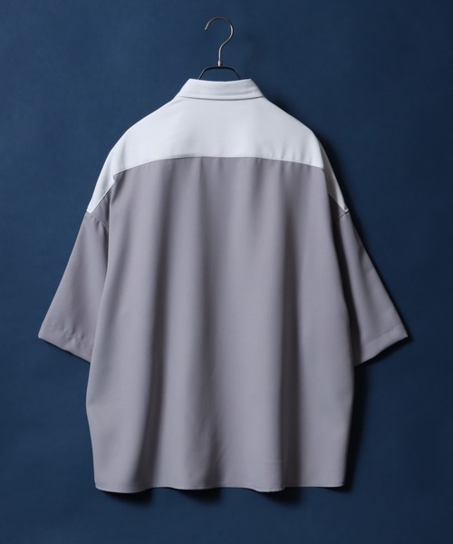 ANPAS(アンパス)の「ANPAS Twill Fabric Oversized Drop Shoulder Color Switching Shirt/ANPAS ツイル オーバーサイズ ドロップショルダー 配色切替 シャツ(シャツ/ブラウス・メンズ・ブラック系その他2/ブラック系その他/ホワイト系その他2/ホワイト系その他/ベージュ系その他/ホワイト系その他3・M/L)」の16枚目の写真
