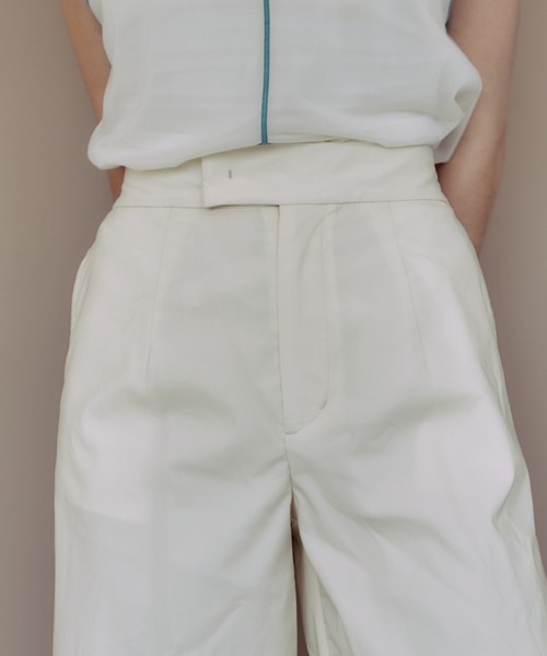 PUBLIC TOKYO(パブリックトウキョウ)の「【岐阜県産】スリットシアーナイロンパンツ/カーゴパンツ(カーゴパンツ・レディース・ホワイト/オレンジ・FREE)」の22枚目の写真