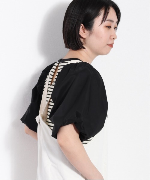 cepo(セポ)の「キリカエボリュームスリーブTee(Tシャツ/カットソー・レディース・ブラック/オフホワイト/ベージュ・M)」の5枚目の写真
