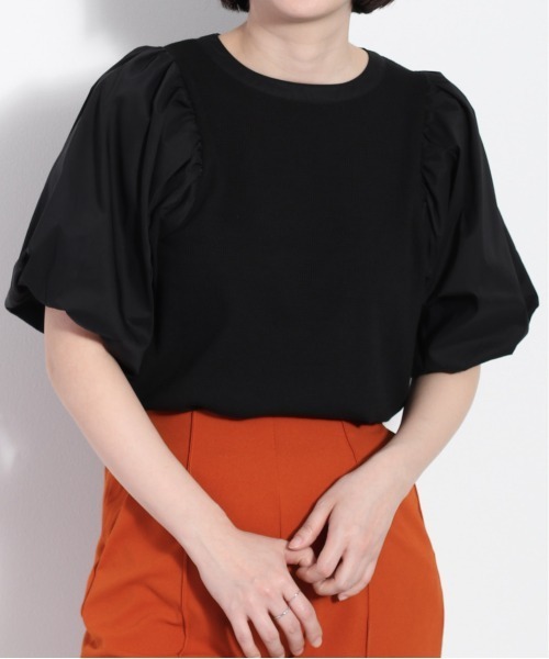 cepo(セポ)の「キリカエボリュームスリーブTee(Tシャツ/カットソー・レディース・ブラック/オフホワイト/ベージュ・M)」の11枚目の写真