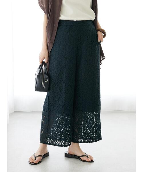 CRAFT STANDARD BOUTIQUE(クラフトスタンダードブティック)の「花柄レースイージーパンツ(その他パンツ・レディース・チャコールグレー/オフホワイト・FREE)」の19枚目の写真