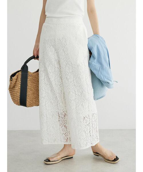 CRAFT STANDARD BOUTIQUE(クラフトスタンダードブティック)の「花柄レースイージーパンツ(その他パンツ・レディース・チャコールグレー/オフホワイト・FREE)」の20枚目の写真