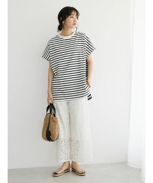 CRAFT STANDARD BOUTIQUE(クラフトスタンダードブティック)の「花柄レースイージーパンツ(その他パンツ・レディース・チャコールグレー/オフホワイト・FREE)」の21枚目の写真