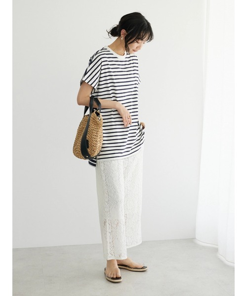 CRAFT STANDARD BOUTIQUE(クラフトスタンダードブティック)の「花柄レースイージーパンツ(その他パンツ・レディース・チャコールグレー/オフホワイト・FREE)」の6枚目の写真
