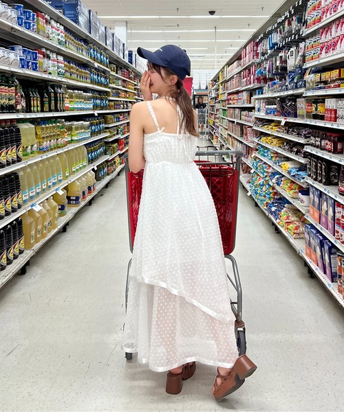 apres jour by あかちゃす（アプレジュールバイアカチャス）の「【あかちゃすコラボアイテム】レイヤードキャミワンピース【ZOZOTOWN限定アイテム】（ワンピース・レディース・ブラック/オフホワイト/ピンク・X-LARGE/フリー）」の11枚目の写真