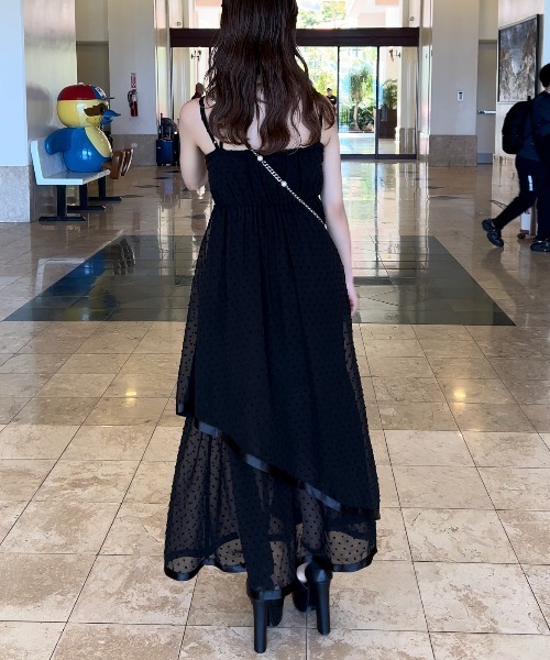 apres jour by あかちゃす（アプレジュールバイアカチャス）の「【あかちゃすコラボアイテム】レイヤードキャミワンピース【ZOZOTOWN限定アイテム】（ワンピース・レディース・ブラック/オフホワイト/ピンク・X-LARGE/フリー）」の17枚目の写真