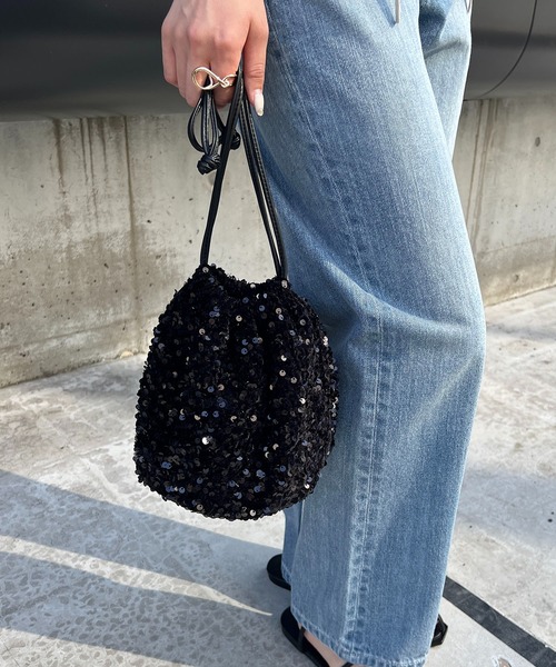 CAPRICIEUX LE'MAGE（カプリシューレマージュ）の「スパンコールバッグ（ハンドバッグ・レディース・ブラック/グレー/ブラウン・FREE）」の6枚目の写真