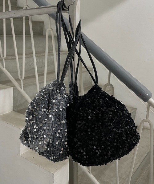 CAPRICIEUX LE'MAGE（カプリシューレマージュ）の「スパンコールバッグ（ハンドバッグ・レディース・ブラック/グレー/ブラウン・FREE）」の19枚目の写真