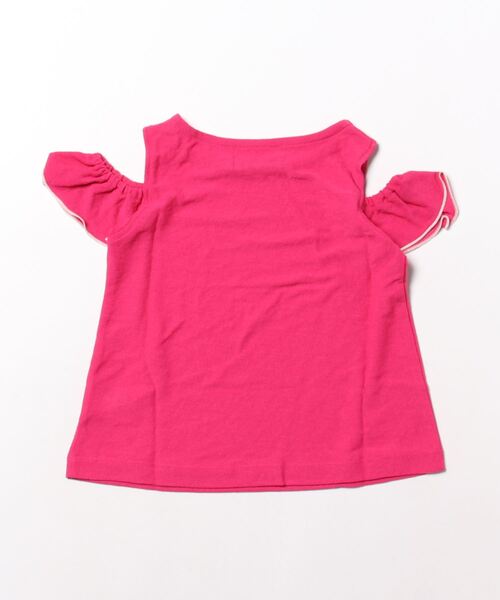 CALMIA（カルミア）の「オフショルダーカットソー(90～150cm)（Tシャツ/カットソー・キッズ・ベージュ/グリーン/レッド/ピンク/ライトブルー・90/100/110/120/130/140/150）」の9枚目の写真