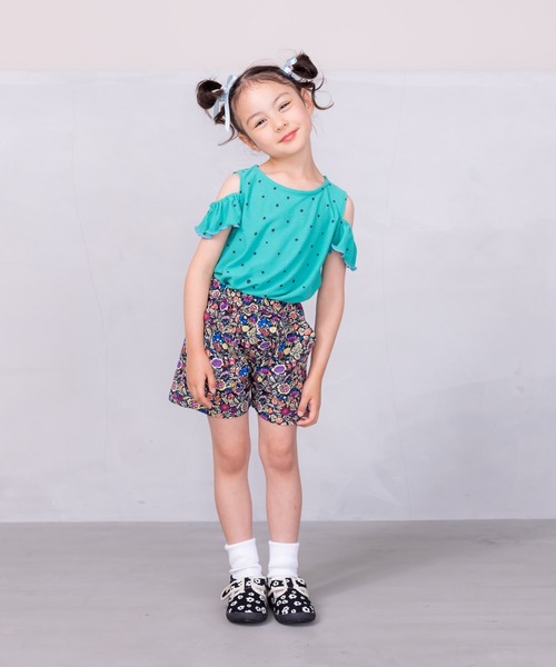 CALMIA（カルミア）の「オフショルダーカットソー(90～150cm)（Tシャツ/カットソー・キッズ・ベージュ/グリーン/レッド/ピンク/ライトブルー・90/100/110/120/130/140/150）」の13枚目の写真