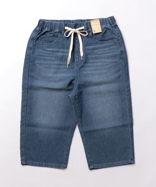 BACK NUMBER（バックナンバー）の「BACK NUMBER(バックナンバー)メッシュデニムクロップド（その他パンツ・メンズ・ダークインディゴブルー/オフホワイト/ライトインディゴブルー・S/M/L/XL）」の12枚目の写真