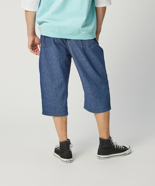 BACK NUMBER（バックナンバー）の「BACK NUMBER(バックナンバー)メッシュデニムクロップド（その他パンツ・メンズ・ダークインディゴブルー/オフホワイト/ライトインディゴブルー・S/M/L/XL）」の8枚目の写真