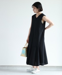 バックリボンノースリーブワンピース