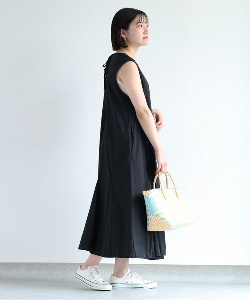 cepo(セポ)の「バックリボンノースリーブワンピース(ワンピース・レディース・ブルー/ブラック・M)」の6枚目の写真