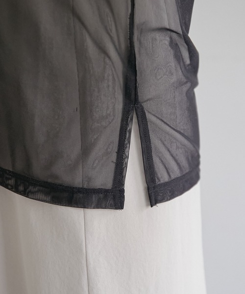 COLLAGE GALLARDAGALANTE（コラージュガリャルダガランテ）の「チュールロンT（Tシャツ/カットソー・レディース・アイボリー/ブラック・FREE）」の9枚目の写真