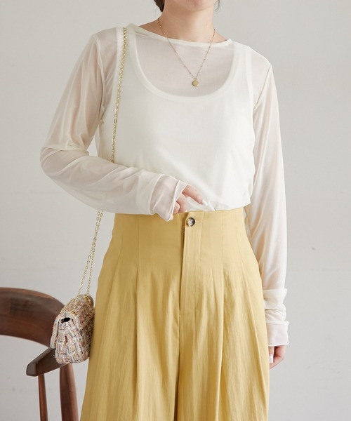 COLLAGE GALLARDAGALANTE（コラージュガリャルダガランテ）の「チュールロンT（Tシャツ/カットソー・レディース・アイボリー/ブラック・FREE）」の10枚目の写真