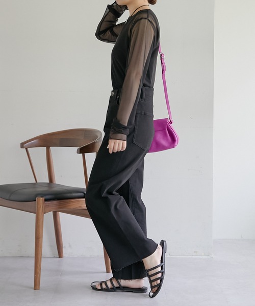 COLLAGE GALLARDAGALANTE（コラージュガリャルダガランテ）の「チュールロンT（Tシャツ/カットソー・レディース・アイボリー/ブラック・FREE）」の8枚目の写真