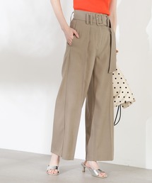 N.（N. Natural Beauty Basic） | ◆バックルベルト付ハイウエストワイドパンツ(スラックス)