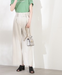 N.(N. Natural Beauty Basic) | ◆バックルベルト付ハイウエストワイドパンツ(スラックス)