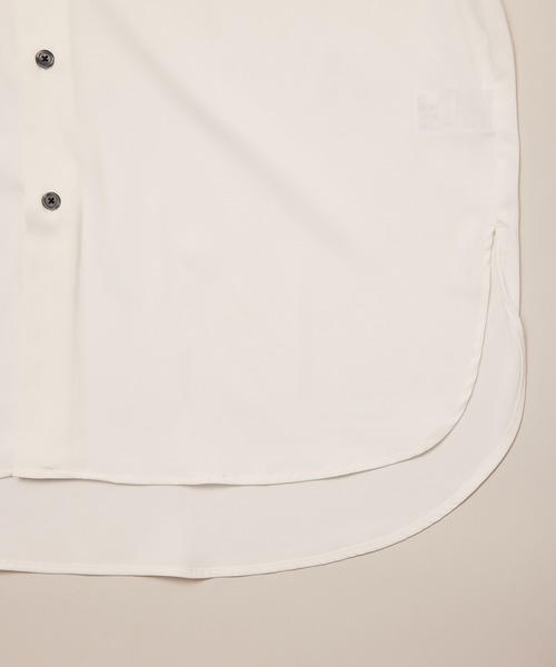 JUNRED（ジュンレッド）の「ドレープスリットビッグシャツ（シャツ/ブラウス・メンズ・ホワイト/ラベンダー/ブラック・L/M/S）」の7枚目の写真