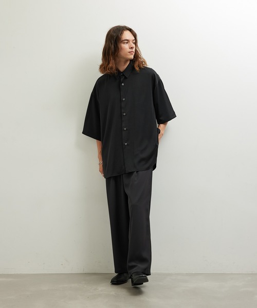 JUNRED（ジュンレッド）の「ドレープスリットビッグシャツ（シャツ/ブラウス・メンズ・ホワイト/ラベンダー/ブラック・L/M/S）」の16枚目の写真