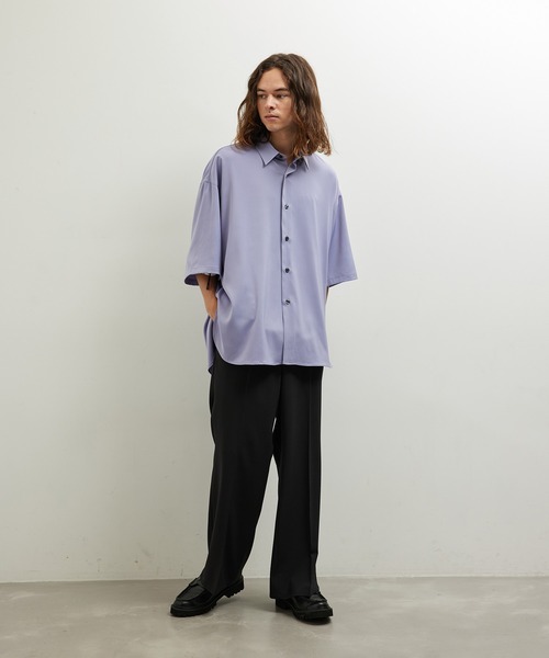 JUNRED（ジュンレッド）の「ドレープスリットビッグシャツ（シャツ/ブラウス・メンズ・ホワイト/ラベンダー/ブラック・L/M/S）」の18枚目の写真