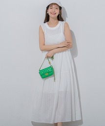 VICKY | 【涼し気で夏にぴったり】ドビーストライプキャミワンピース《手洗い可能》(ワンピース)