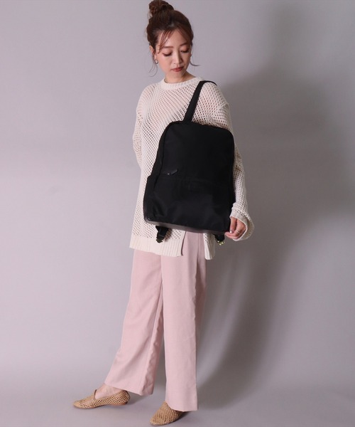 Legato Largo（レガートラルゴ）の「(LF)【Legato Largo】肩掛け出来る ワンハンドル付き リュック（バックパック/リュック・レディース・ブラック/グレイッシュベージュ/オリーブ・ONE SIZE）」の5枚目の写真